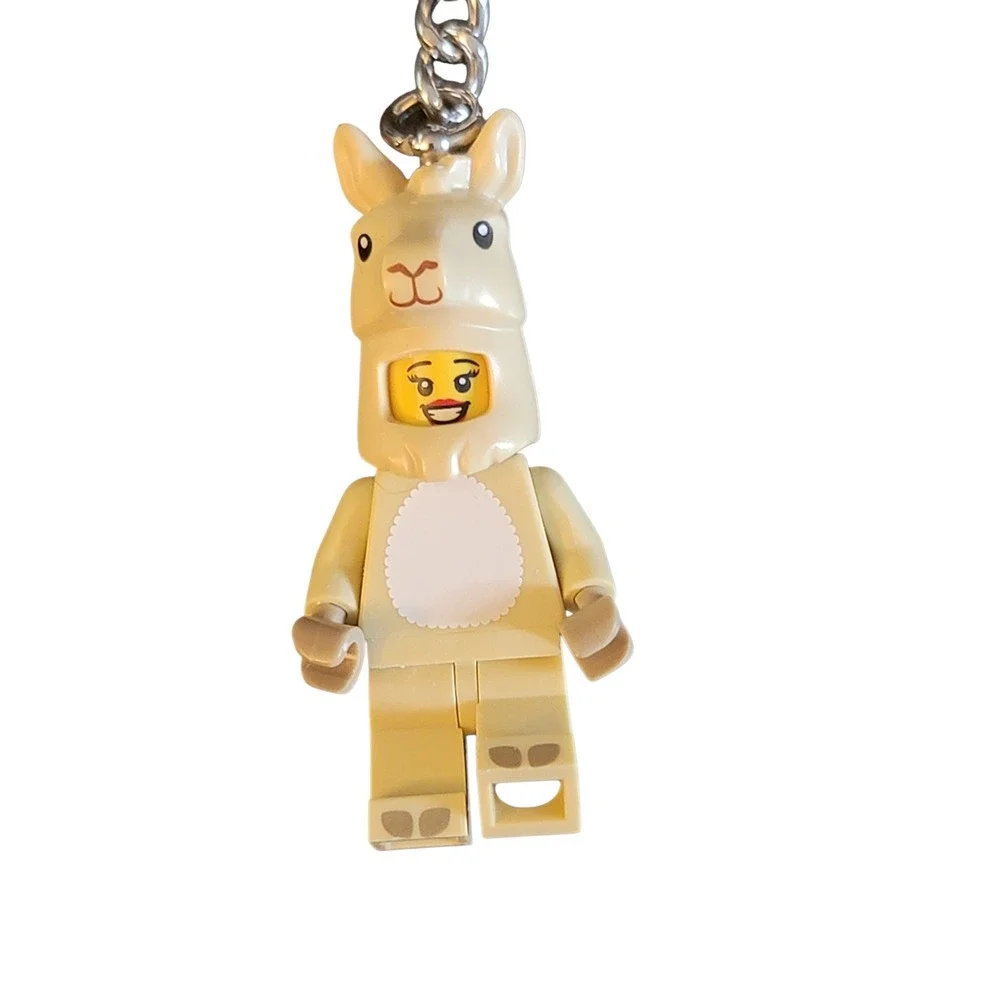 LEGO Llama Girl Keychain  OS Cream New Minifigure 854081 Costume Accessory
